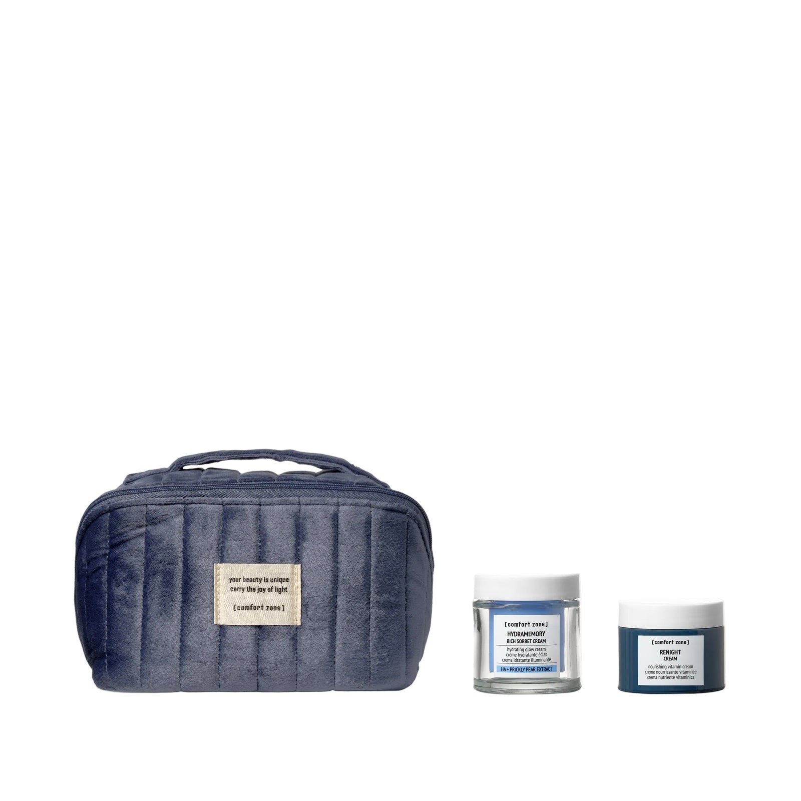 Comfort Zone: Packs The Renewing Beauty Ritual <p>Simple, nourishing and effortlessly effective, this duo pairs two bestselling moisturisers to support skin from morning through to night. </p>
<ul>
<li>
<meta charset="utf-8">Hydramemory Rich Sorbet Cream 50ml</li>
<li>Renight Cream 60ml</li>
</ul>
<p><strong>Total value:</strong> $217.50<br><strong>Client Saving:</strong> $52.50</p>-357d1926-d987-4d1c-8d99-738d738b765f.jpg
