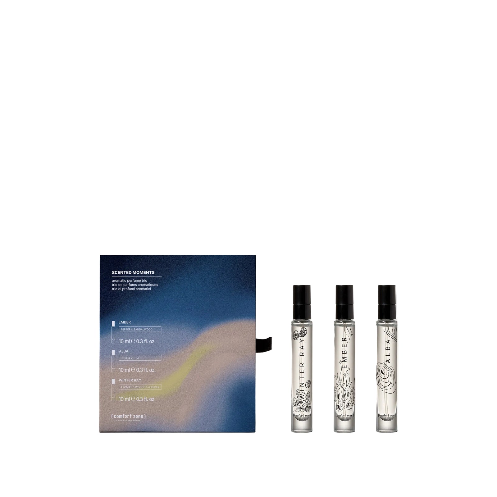 Comfort Zone: Packs Eau De Toilette Kit <p>Perfect as stocking fillers, thoughtful gestures or a first introduction to Comfort Zone, The Discovery Moments collection celebrates the joy of self-care through beautifully curated sensory experiences. Each gift is designed to delight, inspire and encourage moments of everyday wellbeing.</p>-
