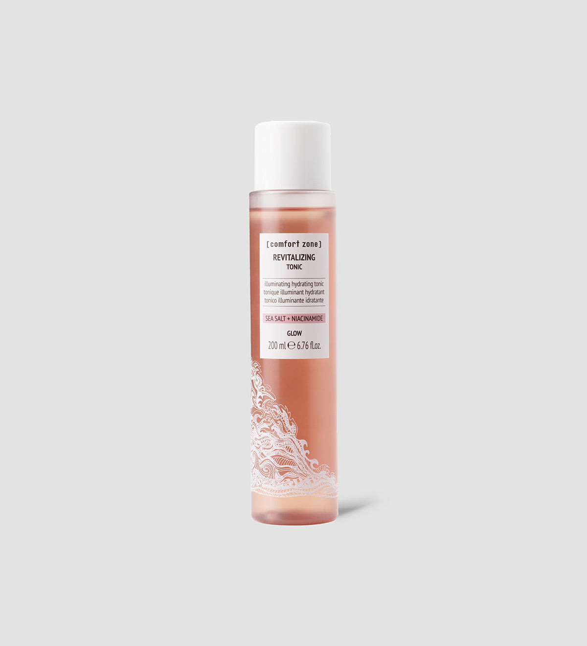 Comfort Zone: REVITALIZING Revitalising Tonic 200ml <p>An illuminating and hydrating tonic. </p>
<p>A formula developed to revitalise the skin and deliver immediately a more intense daily hydration and skin luminosity. Clinically proven to promote a brighter and glowy skin complexion thanks to its 10x more concentrated formula.</p>
<p>This tonic is characterised by a unique sensoriality with the perception of a delicate itching that can be linked to its active work on the skin, leaving it smoother and more even.</p>-1.jpg

